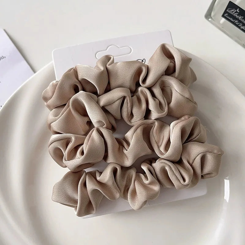 Elegant Satin Hair Scrunchies