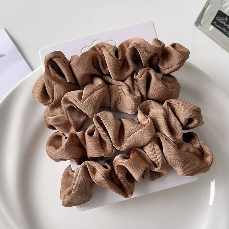 Elegant Satin Hair Scrunchies