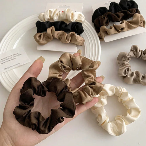 Elegant Satin Hair Scrunchies