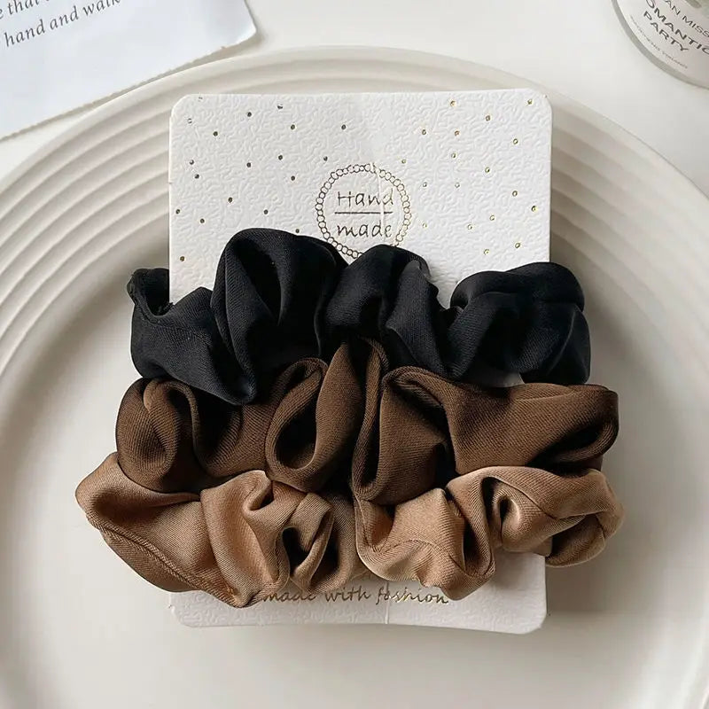 Elegant Satin Hair Scrunchies