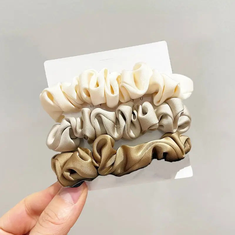 Elegant Satin Hair Scrunchies