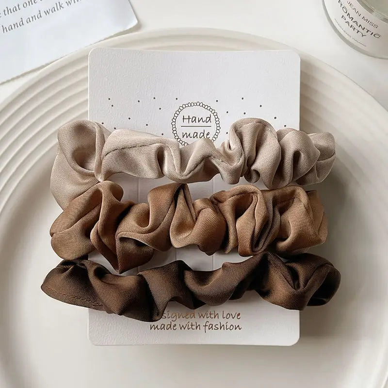 Elegant Satin Hair Scrunchies