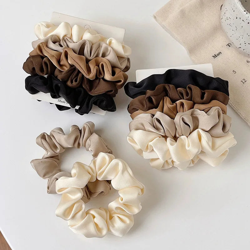 Elegant Satin Hair Scrunchies