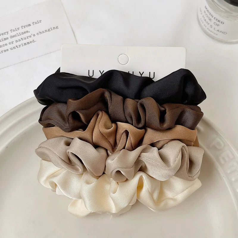 Elegant Satin Hair Scrunchies