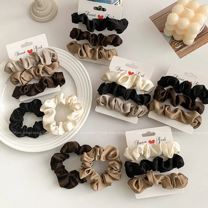 Elegant Satin Hair Scrunchies