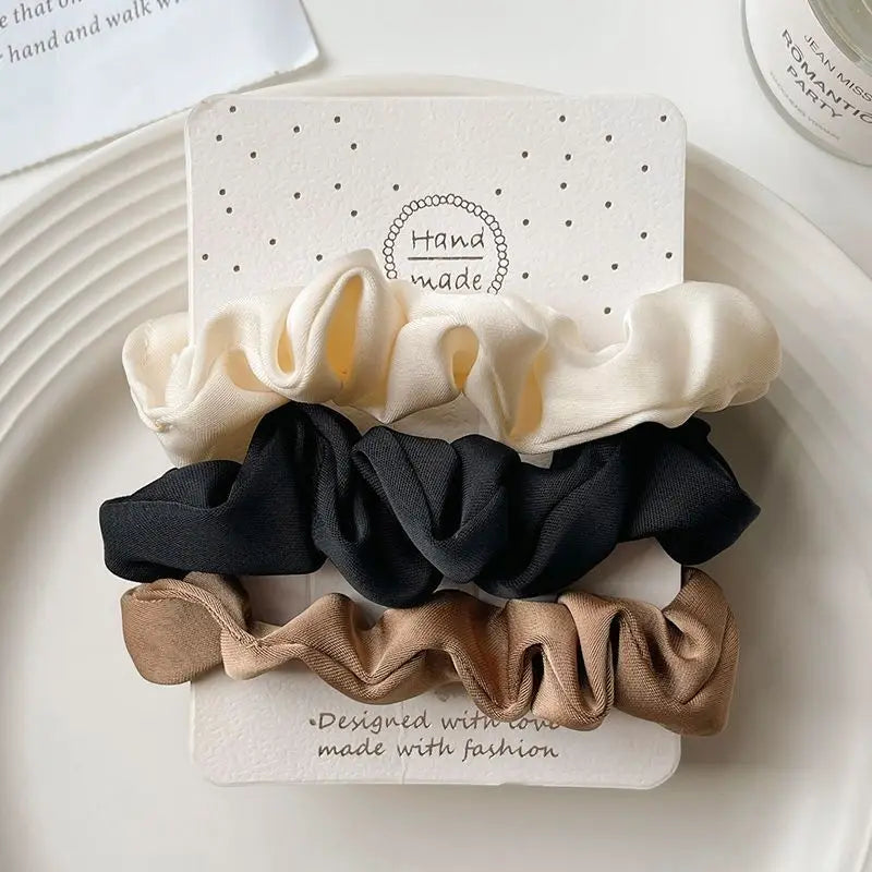 Elegant Satin Hair Scrunchies